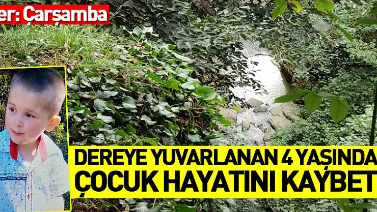 Fındık bahçesinden dereye yuvarlanan 4 yaşındaki çocuk hayatını kaybetti