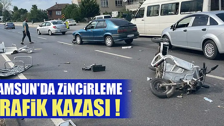 Samsun'da zincirleme trafik kazası: 1 yaralı