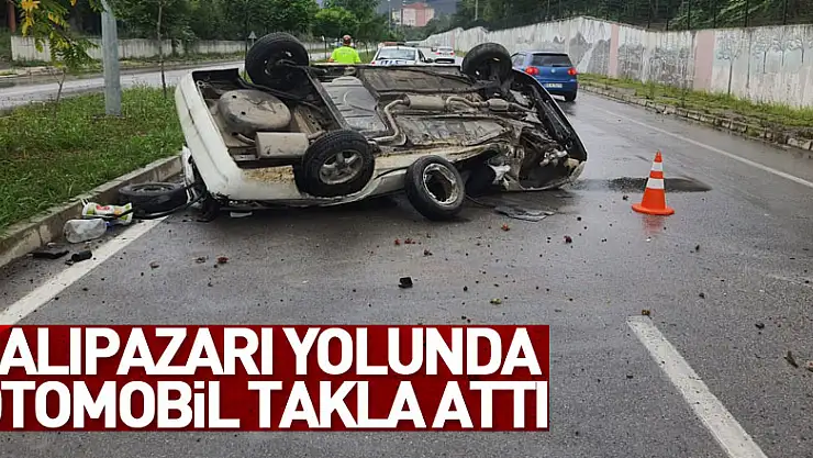 Salıpazarı Yolunda Otomobil Takla Attı