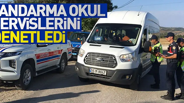 Samsun'da jandarma okul servislerini denetledi