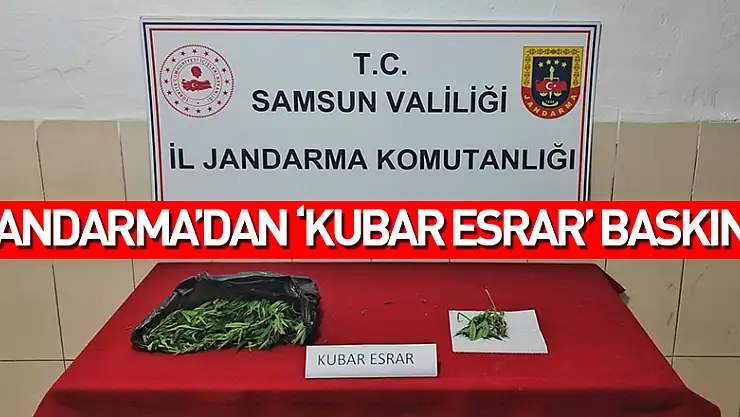 Jandarma'dan 'Kubar esrar' baskını!
