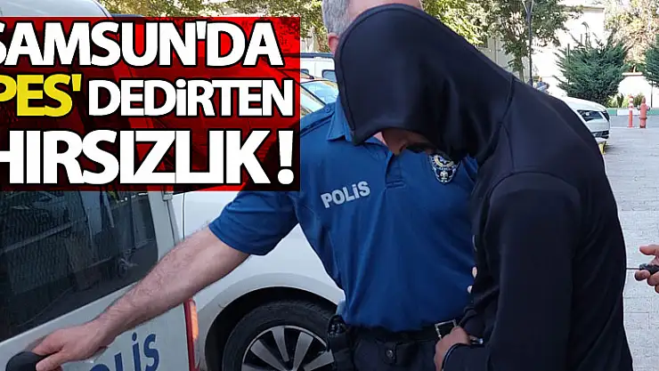 Samsun'da 'pes' dedirten hırsızlık