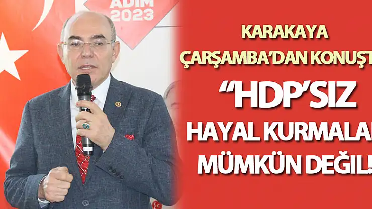 Karakaya Çarşamba'dan konuştu! 'HDP'siz hayal kurmaları mümkün değil!'