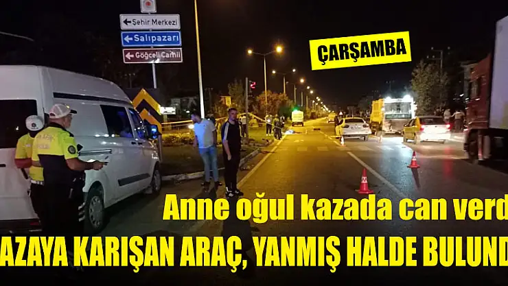 2 kişinin öldüğü kazadan sonra otomobil yanmış halde bulundu