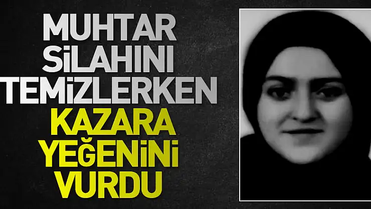 Muhtar silahını temizlerken kazara yeğenini vurdu