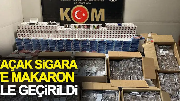 Samsun'da 233 bin 500 dal kaçak sigara ve 60 bin dal makaron ele geçirildi