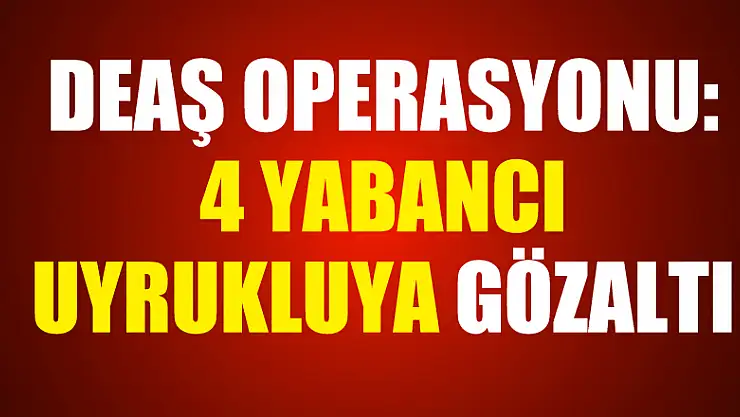Samsun'da DEAŞ operasyonu: 4 yabancı uyrukluya gözaltı