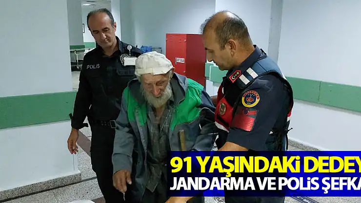 91 yaşındaki dedeye jandarma ve polis şefkati