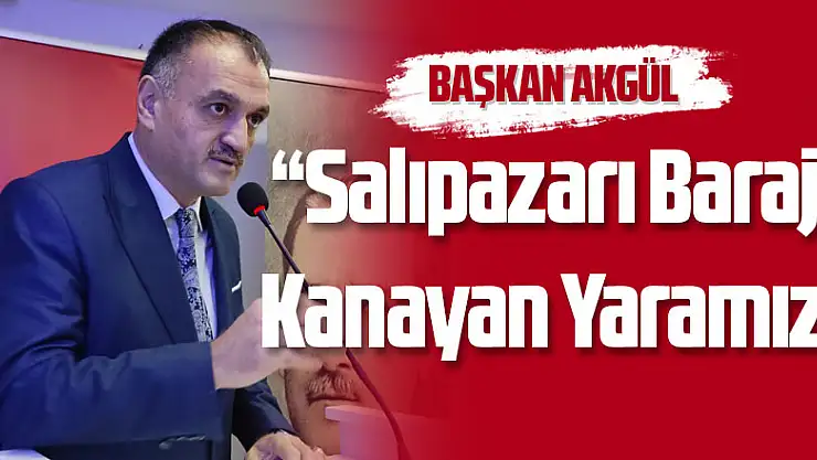 'Salıpazarı Barajı Kanayan Yaramız'