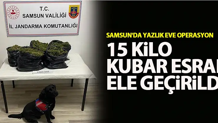 Samsun'da yazlık eve operasyon: 15 kilo kubar esrar ele geçirildi, 2 kişi yakalandı