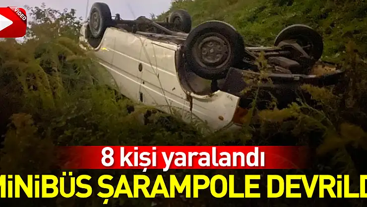 Samsun'da şarampole devrilen minibüsteki 8 kişi yaralandı