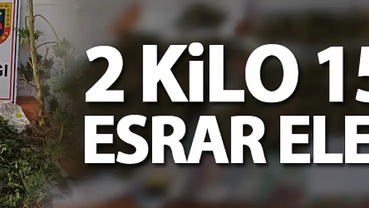 Jandarma 2 kilo 152 gram esrar ele geçirdi: 2 gözaltı