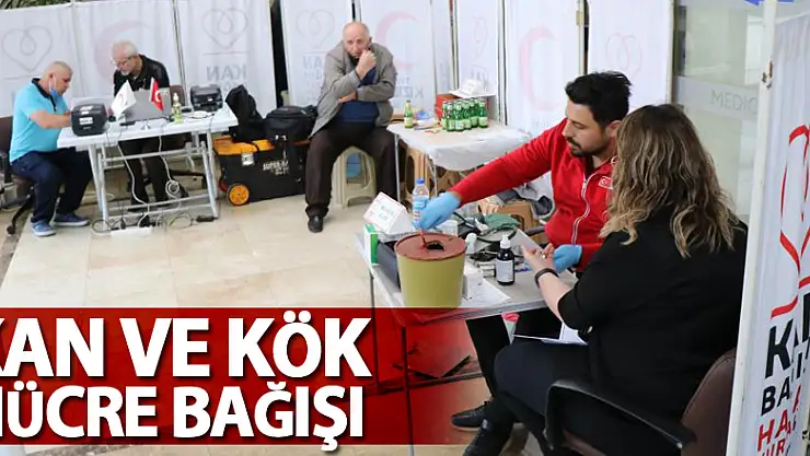Hastane çalışanları ile refakatçilerden kan ve kök hücre bağışı