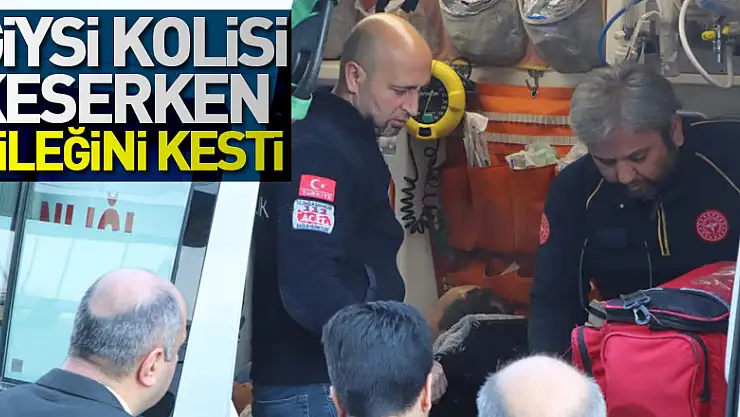 Giysi kolisi keserken bileğini kesen işçi hastanelik oldu