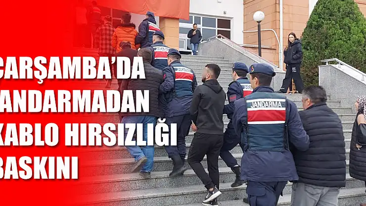 Jandarmadan kablo hırsızlığı baskını