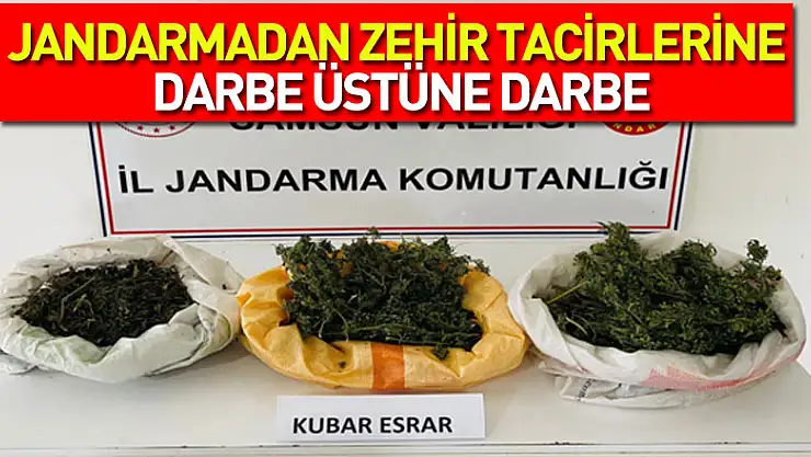 Jandarmadan zehir tacirlerine darbe üstüne darbe