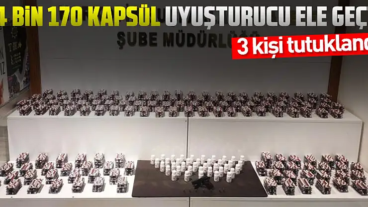 Samsun'da 24 bin 170 kapsül uyuşturucu ele geçti: 3 kişi tutuklandı