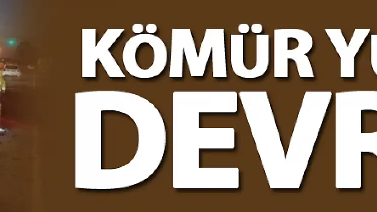 Samsun'da kömür yüklü tır devrildi: 1 yaralı