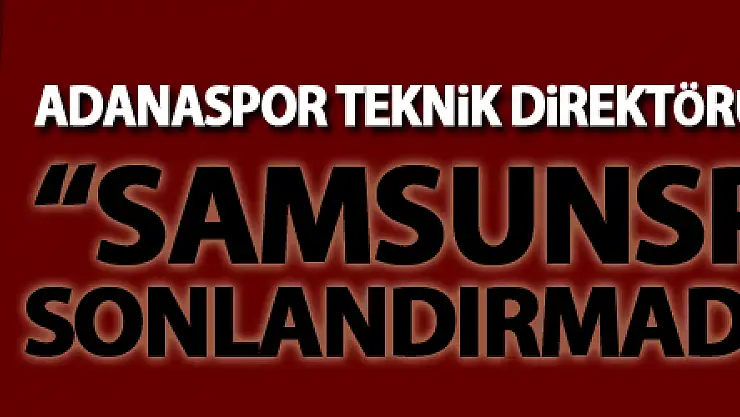 Önder Karaveli: 'Samsunspor atak sonlandırmada çok iyiydi'