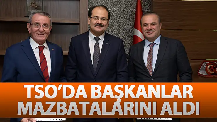 Samsun TSO'da başkanlar mazbatalarını aldı