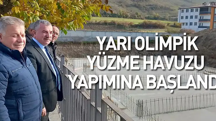 Havza'da yarı olimpik yüzme havuzu inşaatı yapımına başlandı