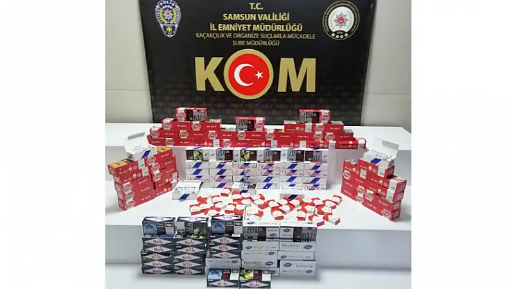 Samsun'da 21 bin 280 dal doldurulmuş makaron ele geçirildi