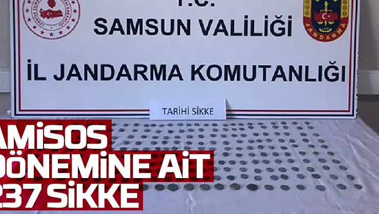 Samsun'da Amisos dönemine ait 237 sikke ele geçirildİ