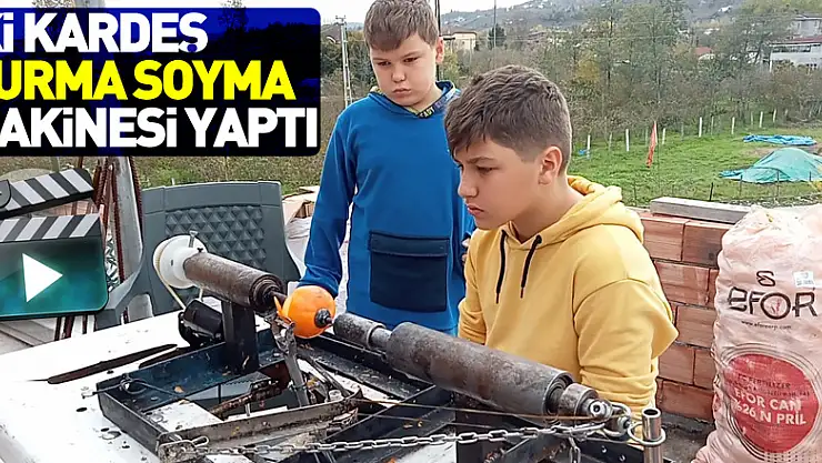 İki kardeş hurma soyma makinesi yaptı