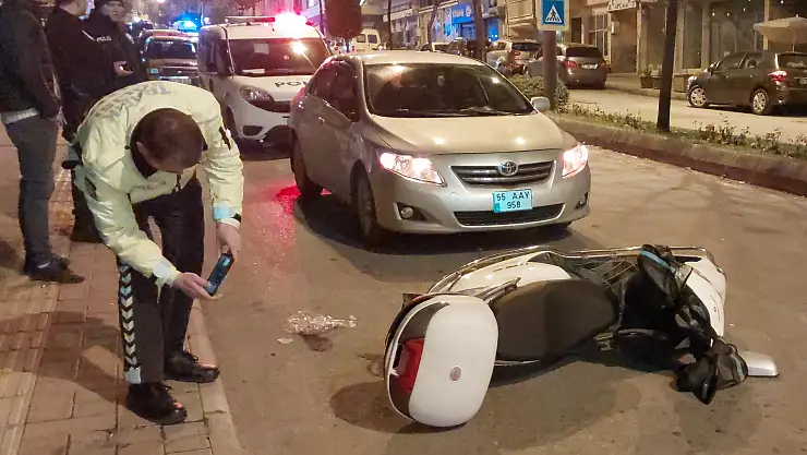 Otomobille çarpışan motosikletin sürücüsü yaralandı