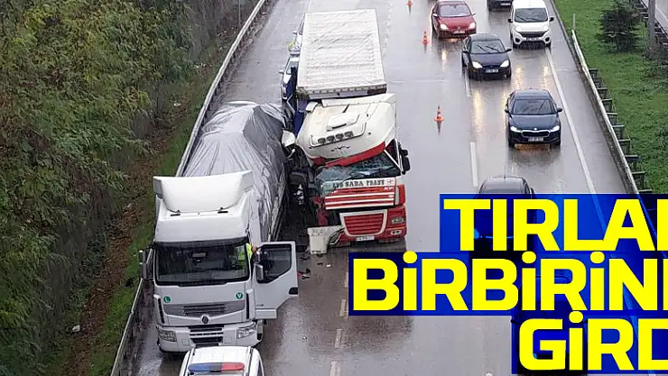Samsun'da tırlar birbirine girdi: 1 yaralı