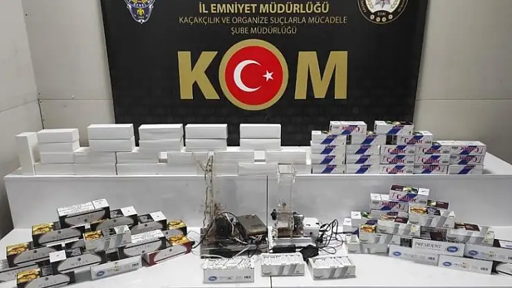 Samsun'da 18 bin dal bandrolsüz makaron ele geçirildi