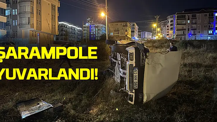 şarampole yuvarlanan araçta bir kişi yaralandı