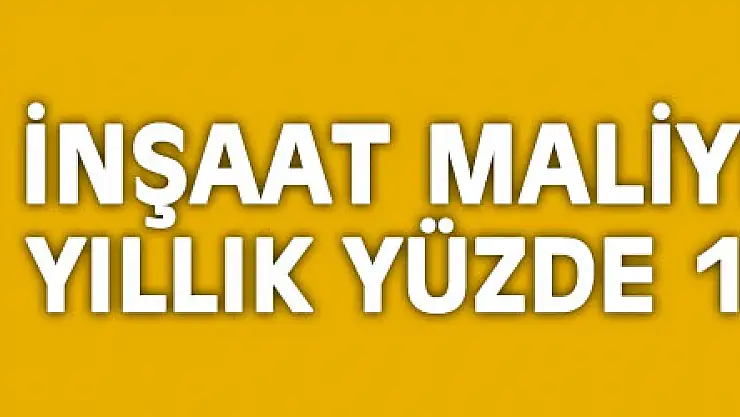 İnşaat maliyet endeksi yıllık yüzde 117,07 arttı