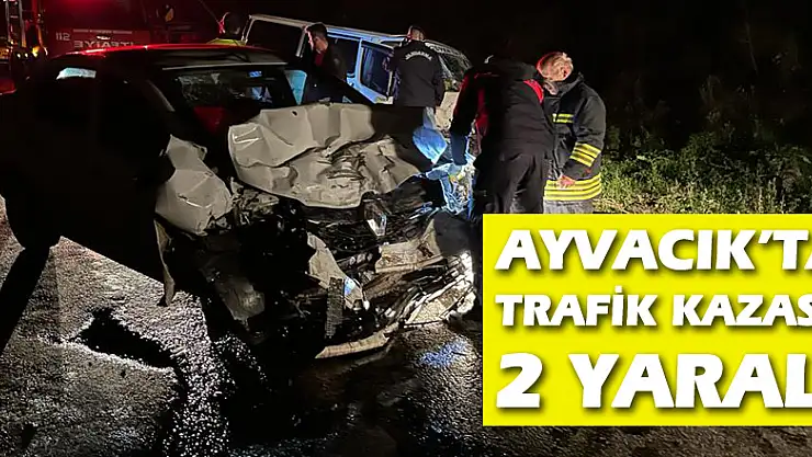 Ayvacık'ta trafik kazası: 2 yaralı