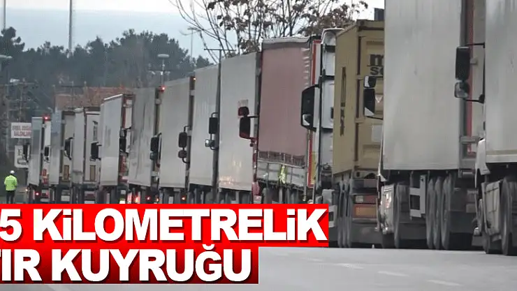 Samsun'da 15 kilometrelik tır kuyruğu