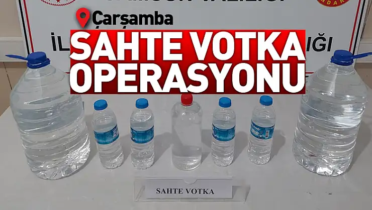Çarşamba'da sahte votka operasyonu