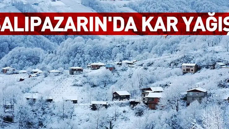 Salıpazarın'da kar yağışı