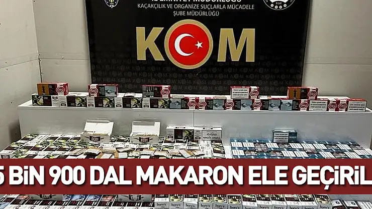 Samsun'da 45 bin 900 dal makaron ele geçirildi