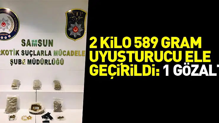 2 kilo 589 gram uyuşturucu ele geçirildi: 1 gözaltı