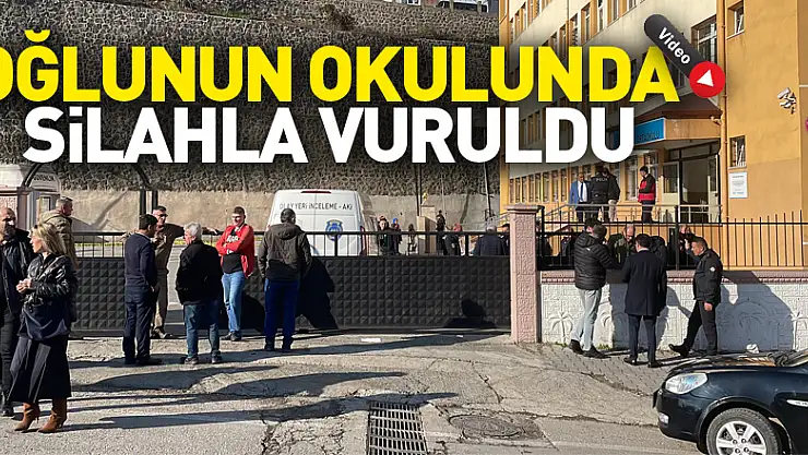 Oğlunun okulunda silahla vuruldu