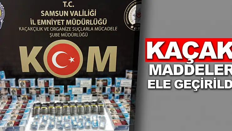 Samsun'da kaçak makaron, TAPDK bandrolü ve boş sigara paketleri ele geçirildi