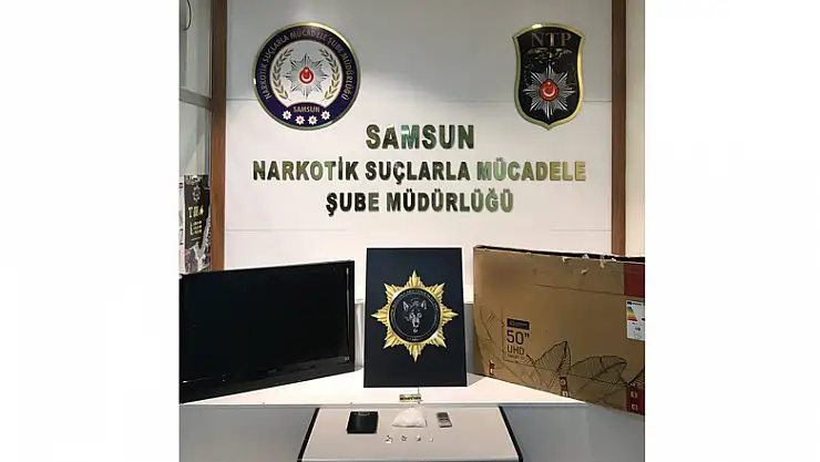 Kargo ile gönderilen televizyonun içinden uyuşturucu çıktı