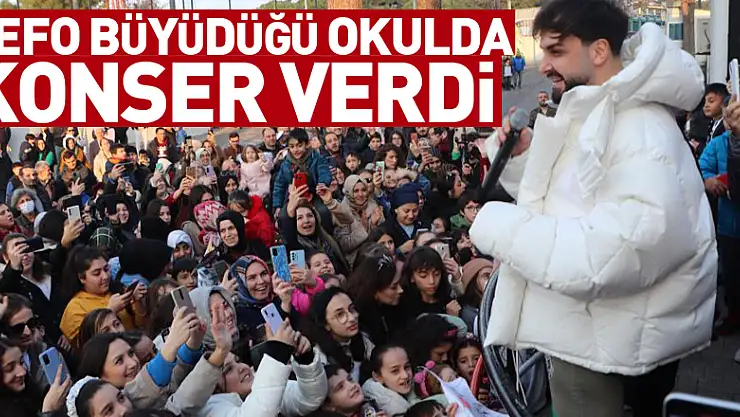 Sefo büyüdüğü mahallenin okulunda konser verdi