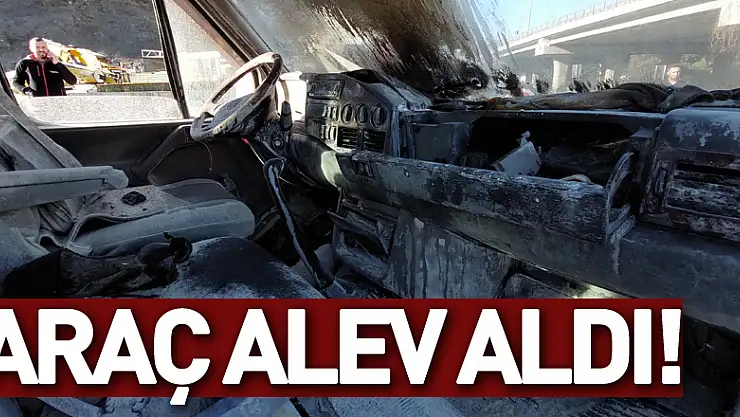 Araç alev aldı, facianın eşiğinden dönüldü