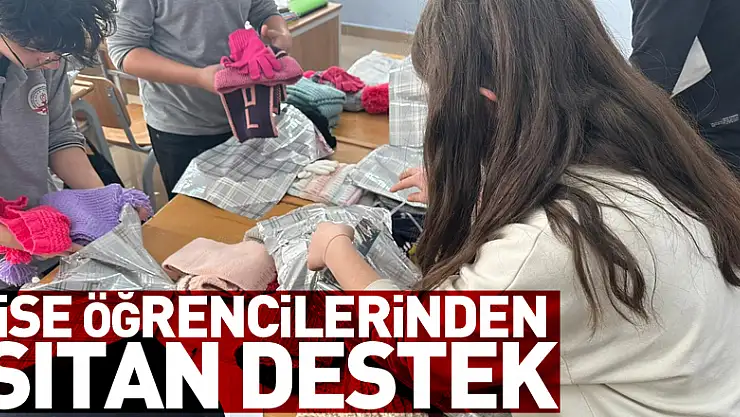 Samsun'da lise öğrencilerinden ısıtan destek