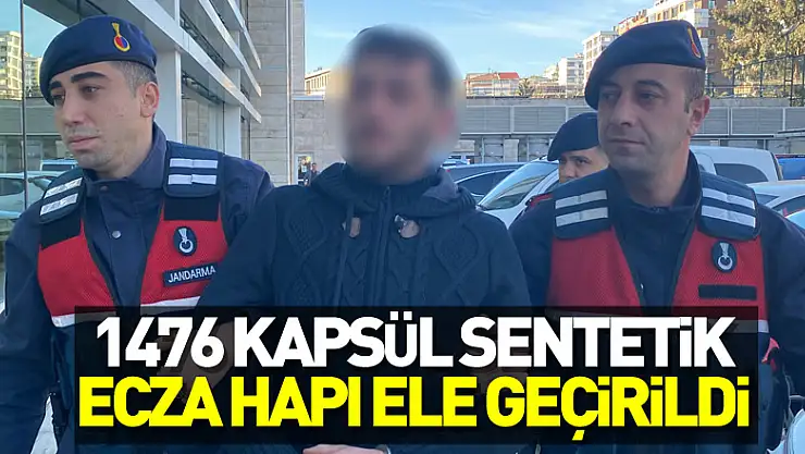 Samsun'da 1476 kapsül sentetik ecza hapı ele geçirildi