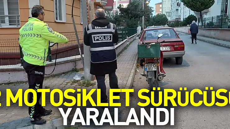 Samsun'da trafik kazalarında 2 motosiklet sürücüsü yaralandı