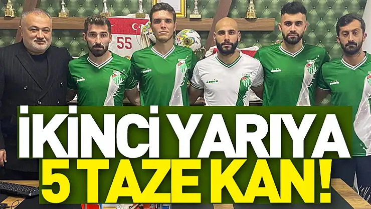 İKİNCİ YARIYA 5 TAZE KAN!