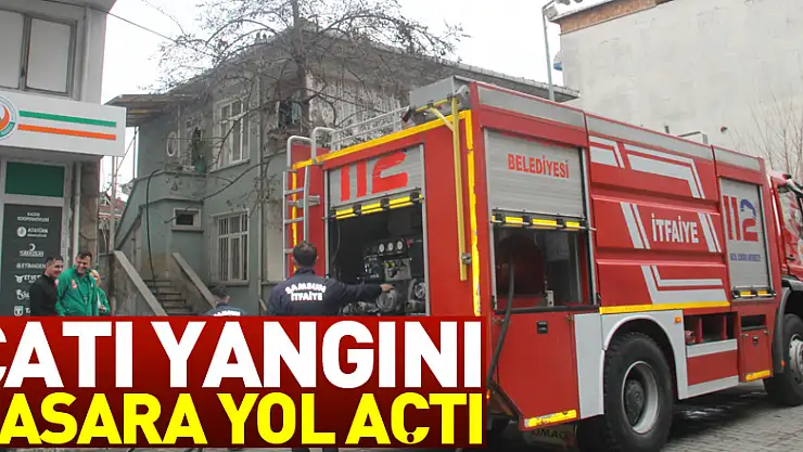 Çarşamba'da çatı yangını hasara yol açtı