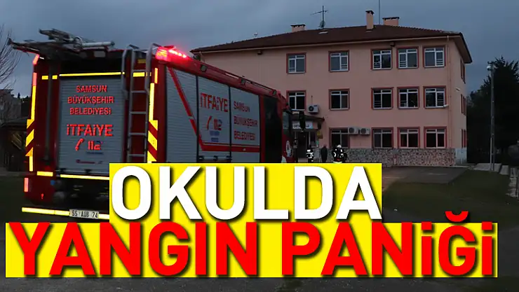 Okulda yangın paniği